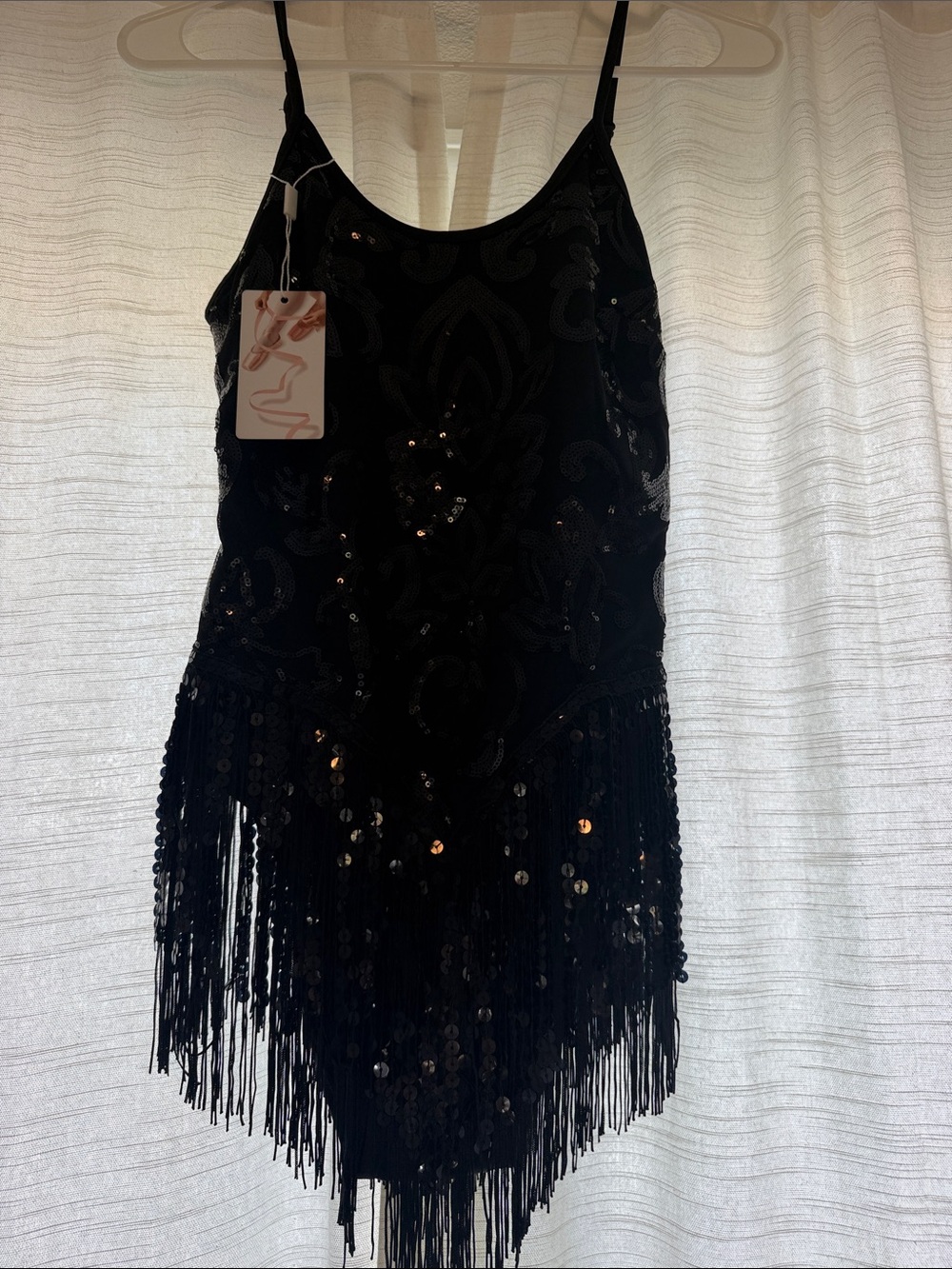 Adult small costume Leotard with fringe